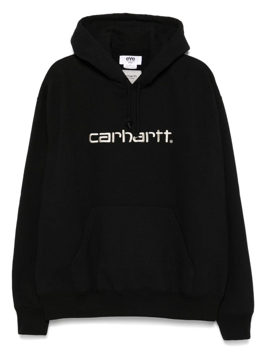 Printed cotton hoodie