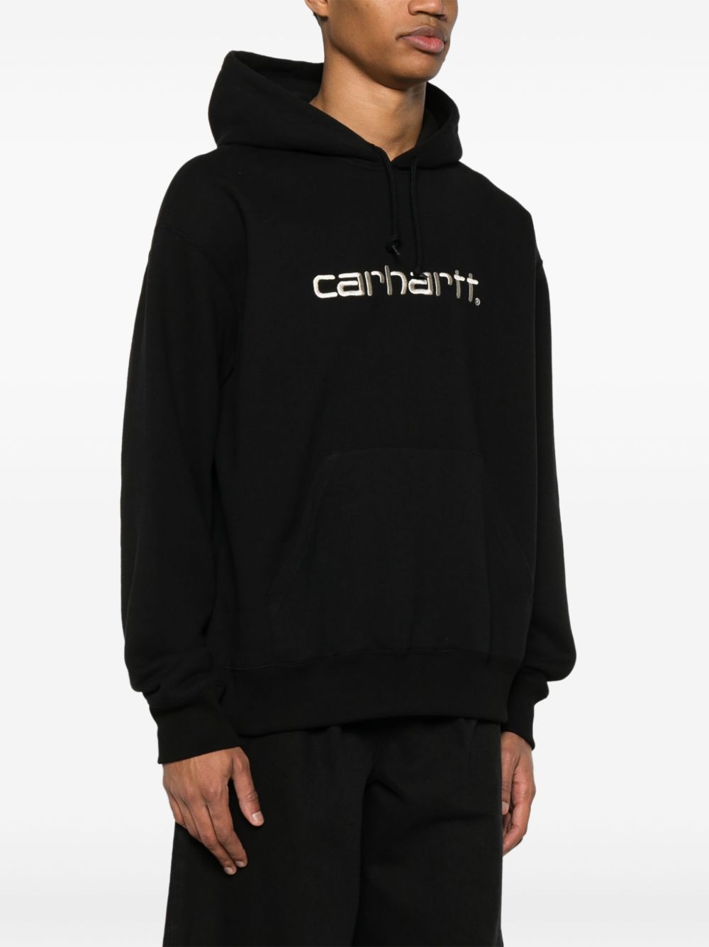 Printed cotton hoodie