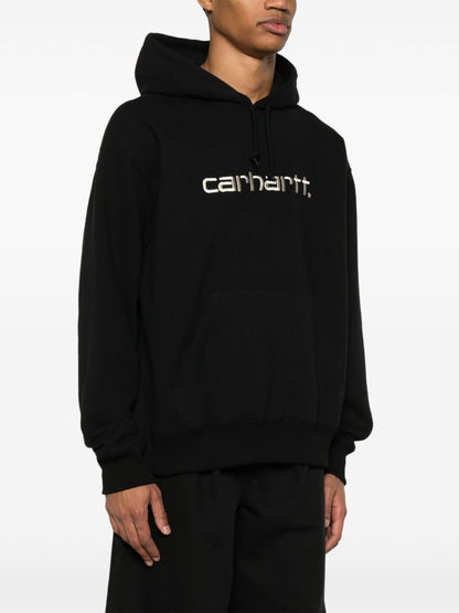 Printed cotton hoodie