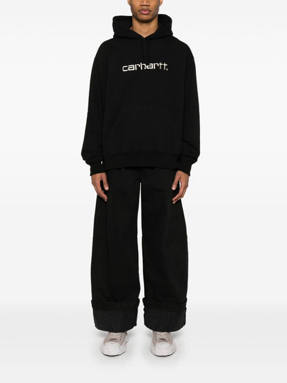 Printed cotton hoodie