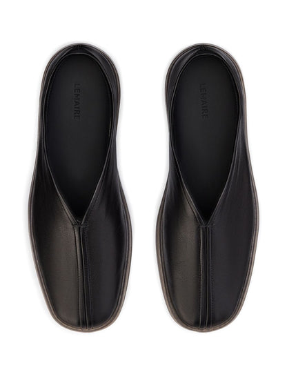 Piped leather sneakers