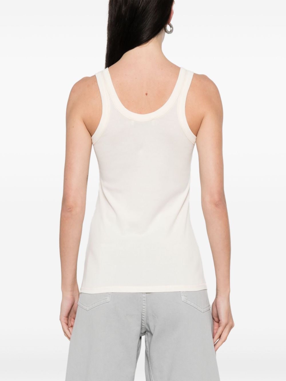 Ribbed cotton tank top