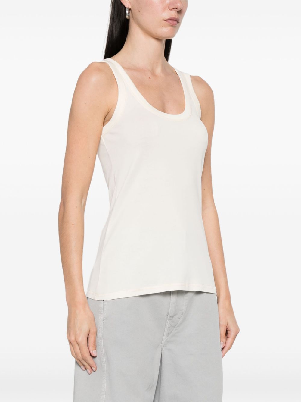 Ribbed cotton tank top