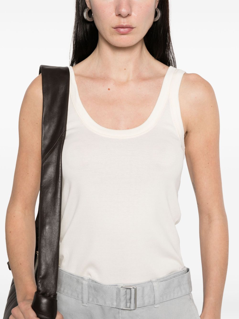 Ribbed cotton tank top