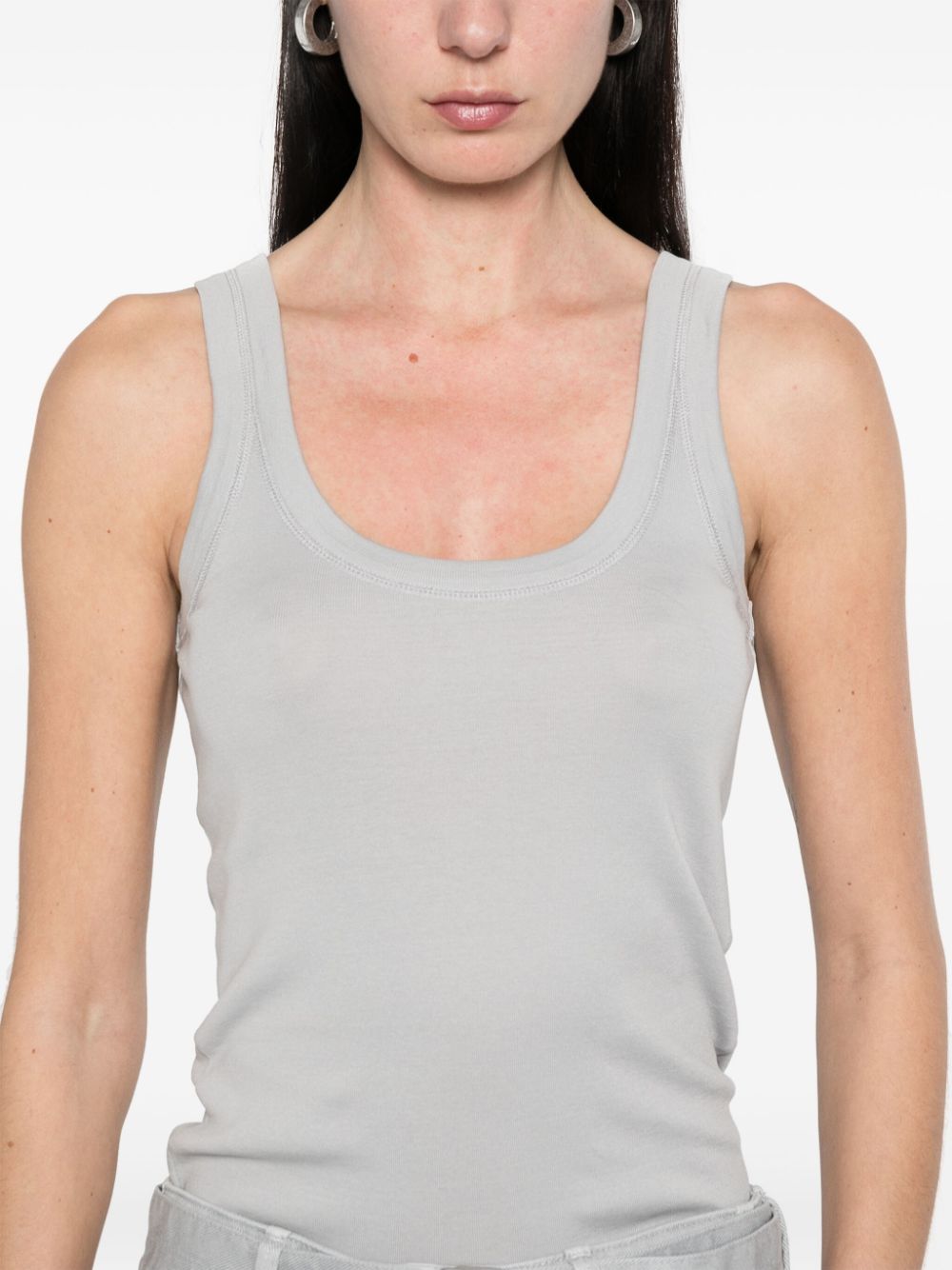 Ribbed cotton tank top