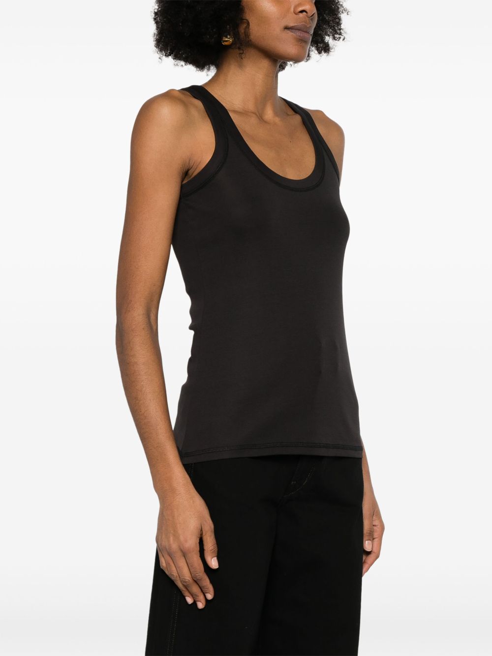 Ribbed cotton tank top