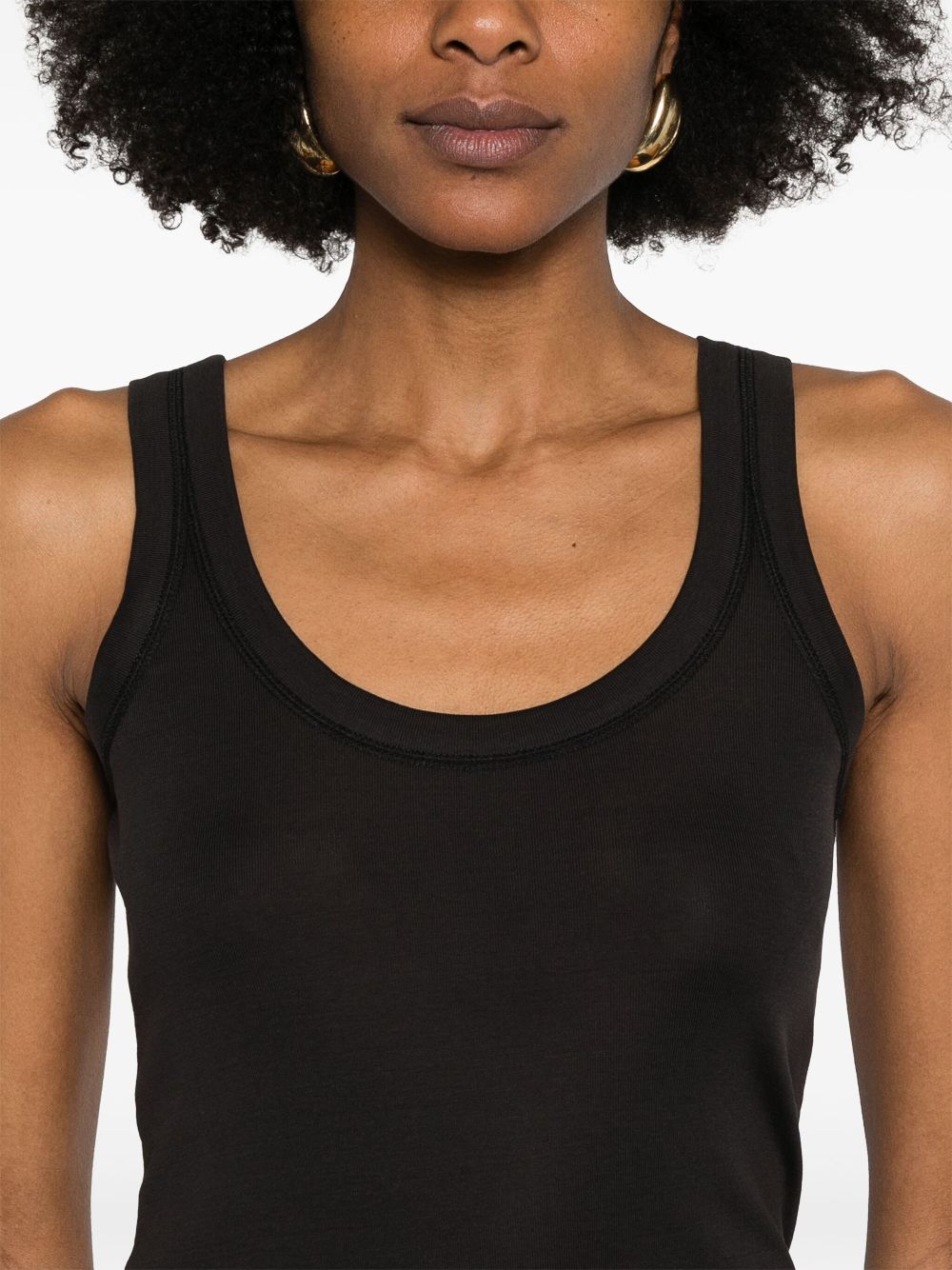 Ribbed cotton tank top