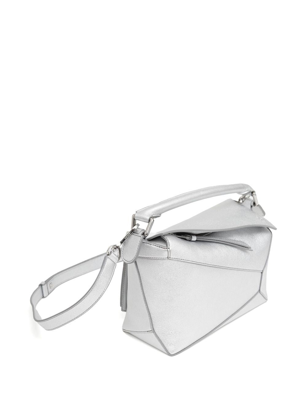 Puzzle edge small leather handbag
