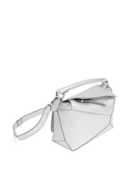 Puzzle edge small leather handbag