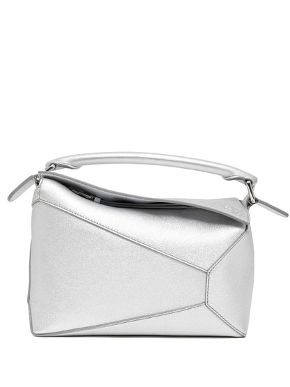 Puzzle edge small leather handbag