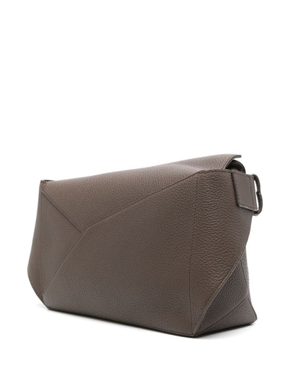 Puzzle edge small leather bumbag