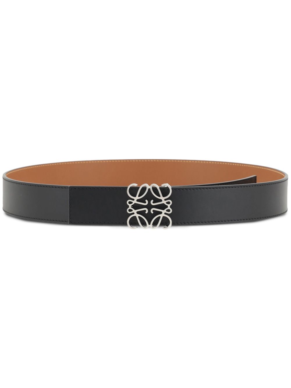 Anagram leather belt