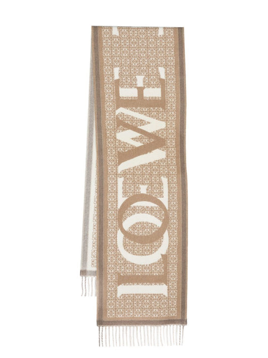 Loewe love wool and cashmere scarf