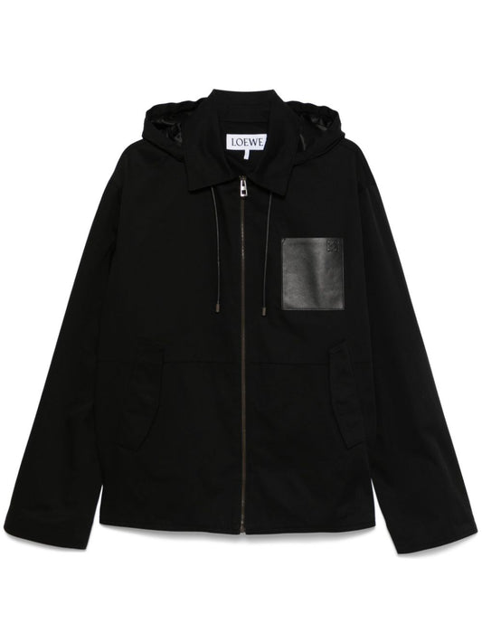 Anagram cotton hooded jacket