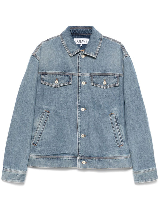 Denim hooded jacket