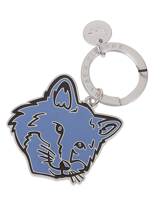 Bold fox head keyring