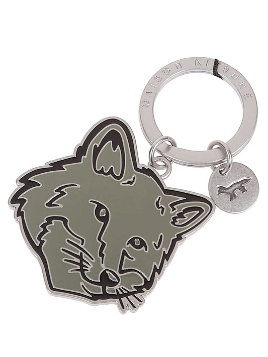 Bold fox head keyring