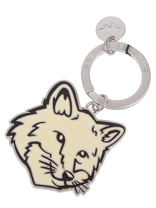 Bold fox head keyring