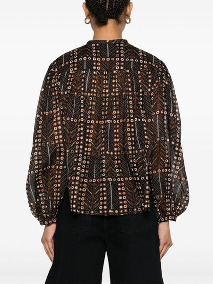 Salika printed cotton top