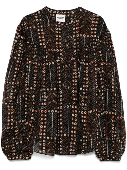 Salika printed cotton top
