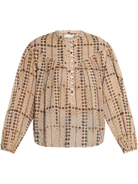 Salika printed cotton top