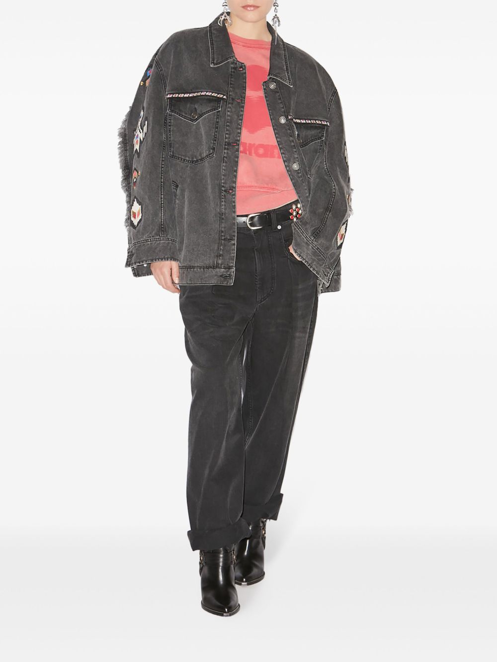 Manona embroidered denim jacket