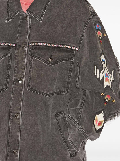 Manona embroidered denim jacket