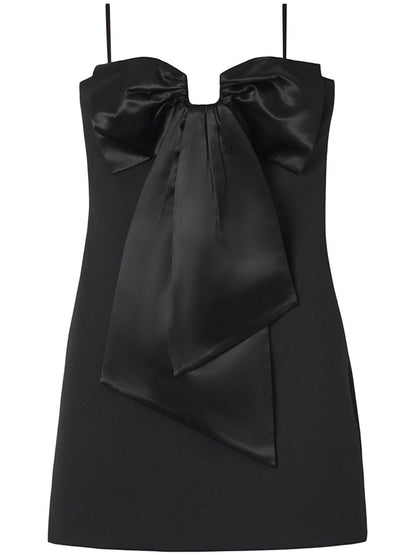 Bow detail mini dress