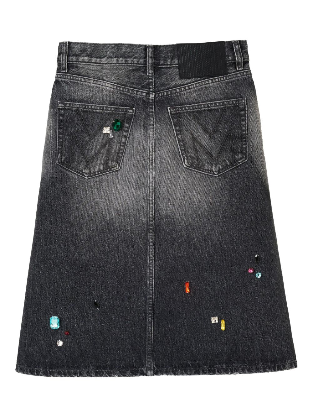 Denim midi skirt