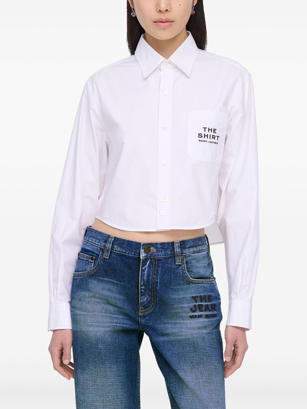 Cotton cropped shirt