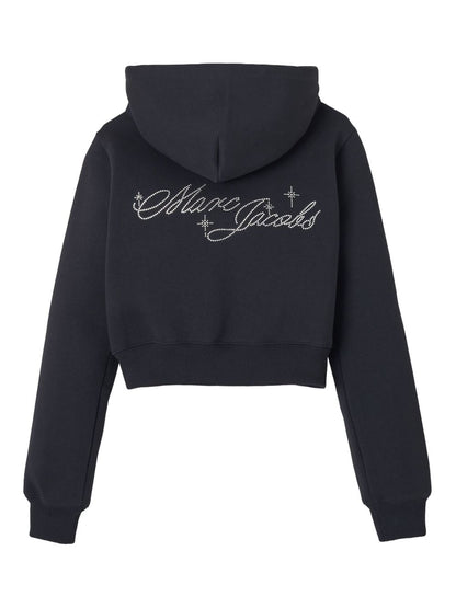 Cotton cropped hoodie