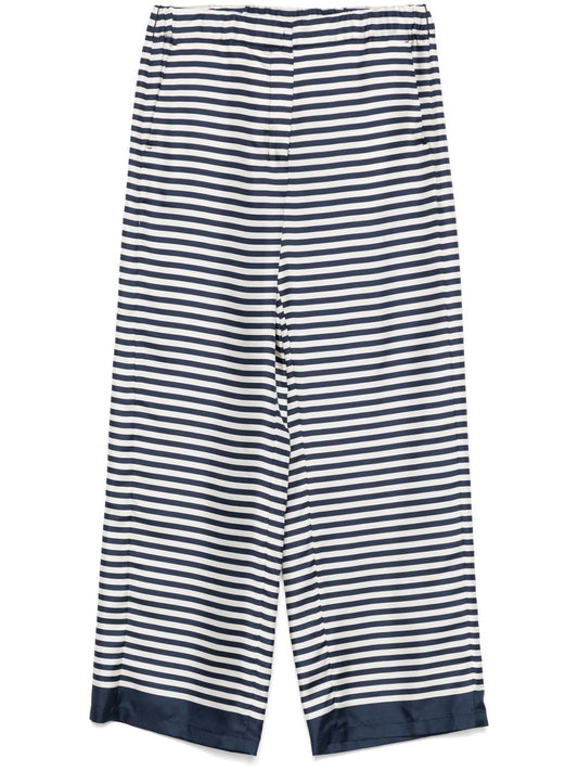 Silk striped trousers