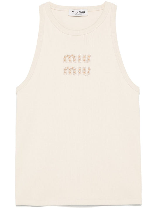 Logo cotton tank top