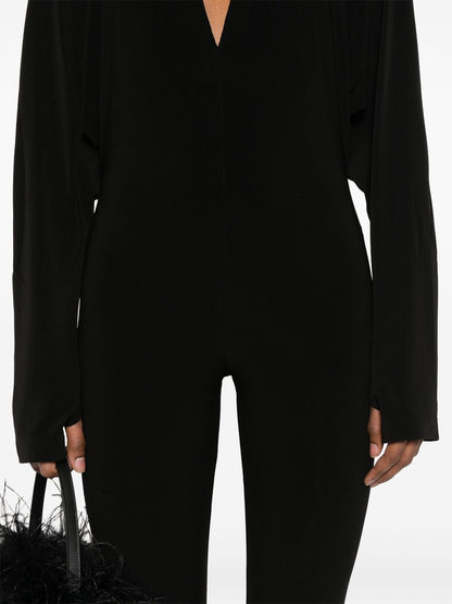 V-necked catsuit