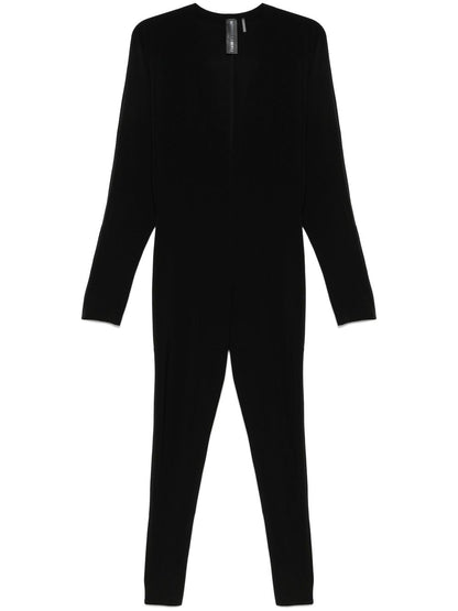 V-necked catsuit