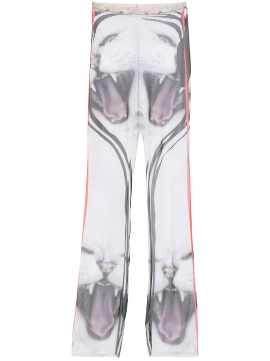 Mesh printed trousers