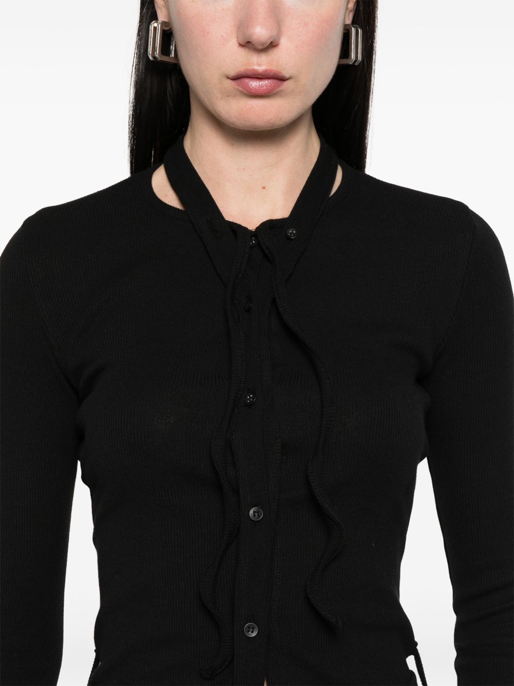 Double closure cardigan