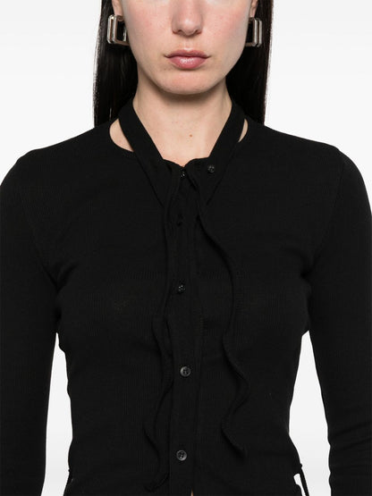 Double closure cardigan