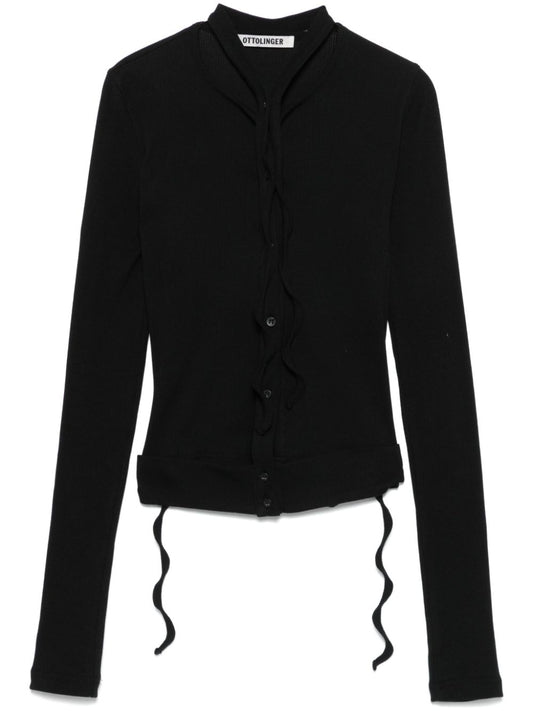 Double closure cardigan