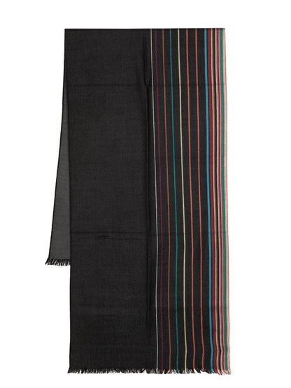 Wool striped scarf