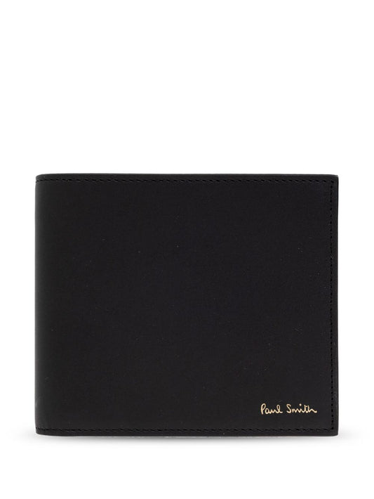 Signature stripe leather wallet