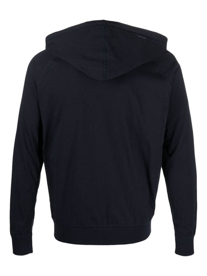 Signature stripe cotton hoodie
