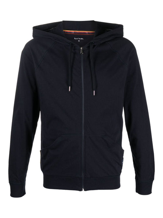 Signature stripe cotton hoodie