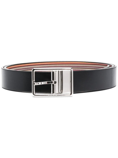 Signature stripe reversbile belt