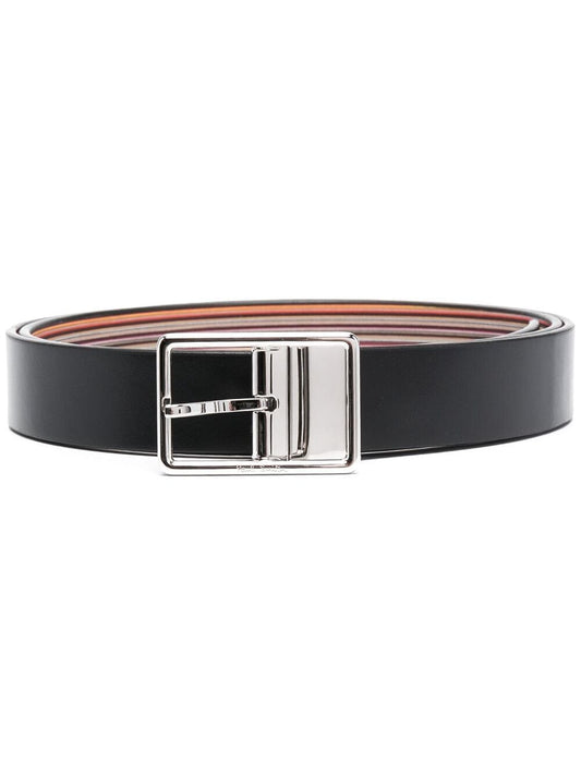 Signature stripe reversbile belt