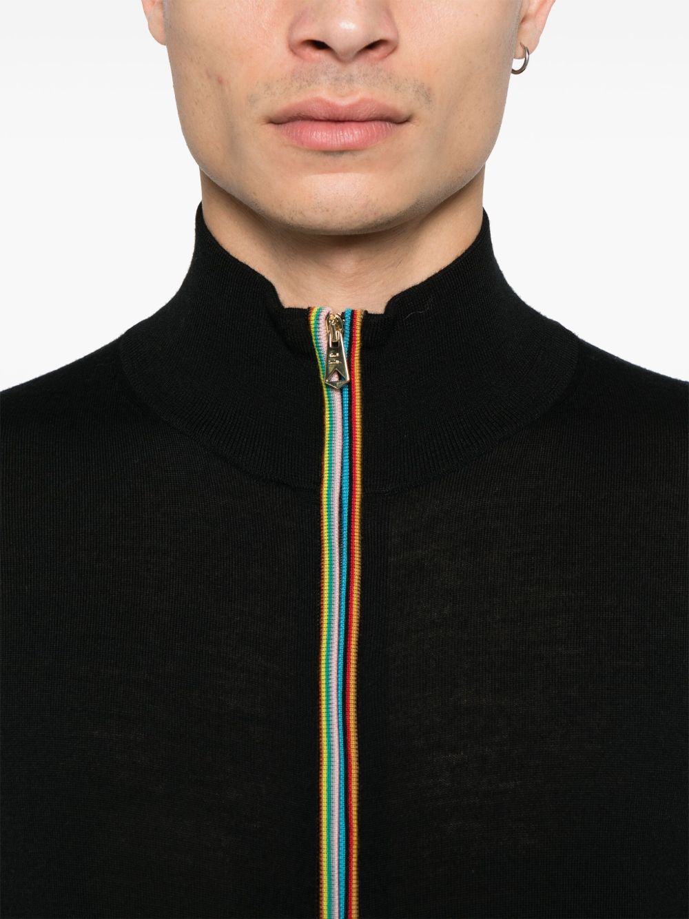 Wool zipped cardigan