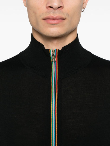 Wool zipped cardigan