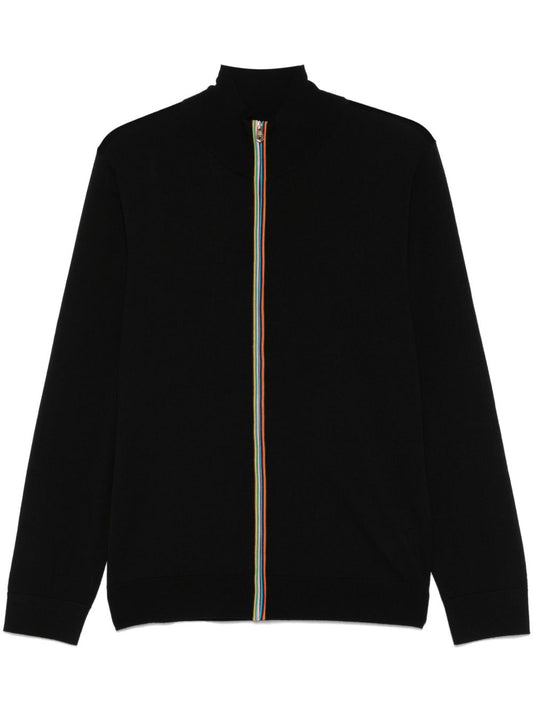 Wool zipped cardigan