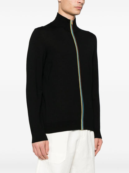 Wool zipped cardigan