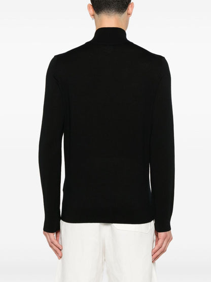 Wool zipped cardigan